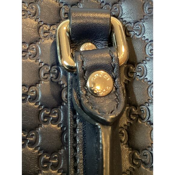 GUCCI Microguccissima Navy Calf Leather Margaux Boston - Picture 14 of 14